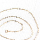 Gold Filled Chain - 18 Inch 14/20 Yellow GF Necklace - 1.5 mm Flat Dainty Cable Chain Spring Ring - Bright Finish Wholesale Jewelry Supply