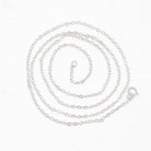 Sterling Silver Chain - 24 Inch Cable Link - 1.9 mm Twenty Four Inch Polished .925 Silver Dainty New Necklace Spring Clasp Finished Supply