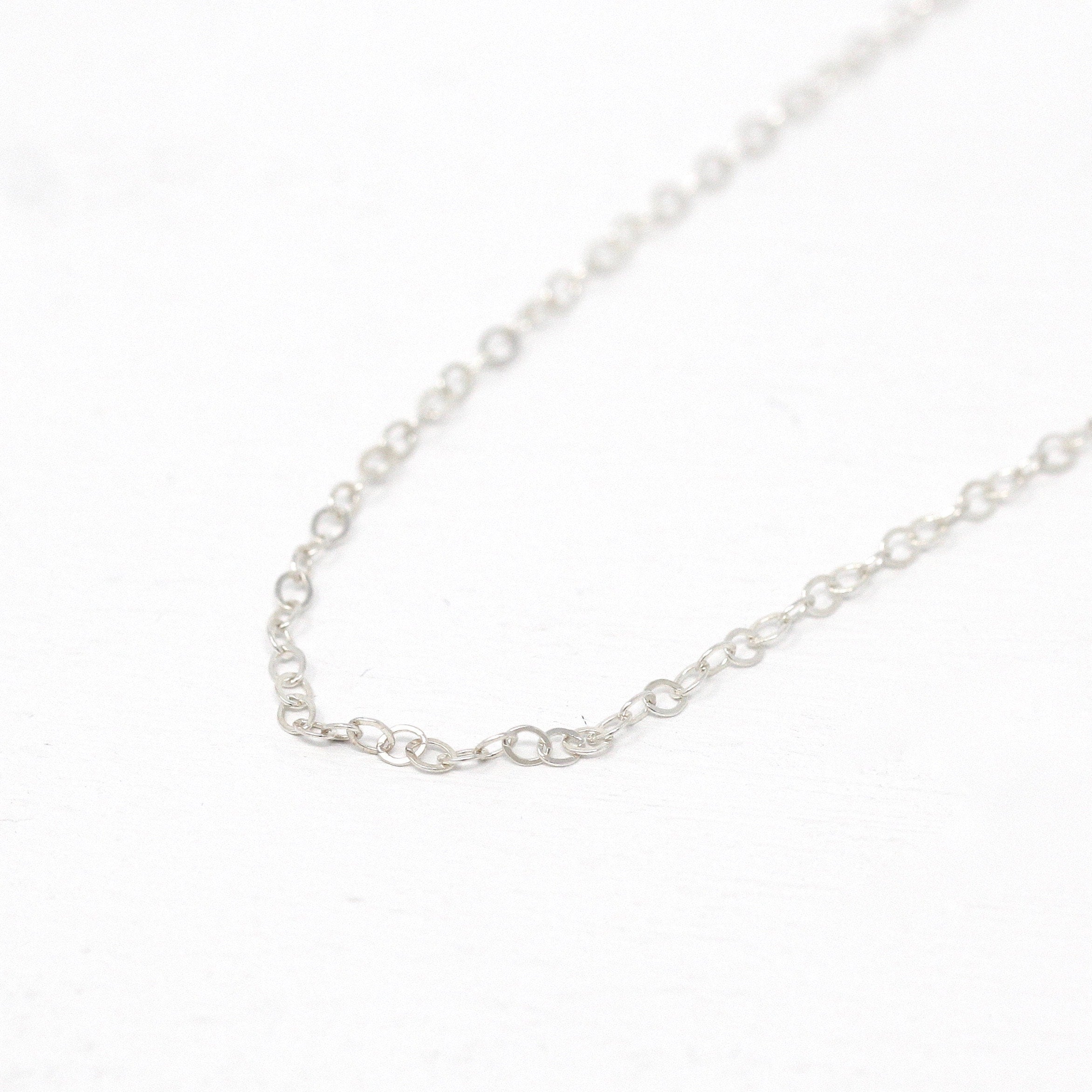 Sterling Silver Chain - 24 Inch Cable Link - 1.9 mm Twenty Four Inch Polished .925 Silver Dainty New Necklace Spring Clasp Finished Supply