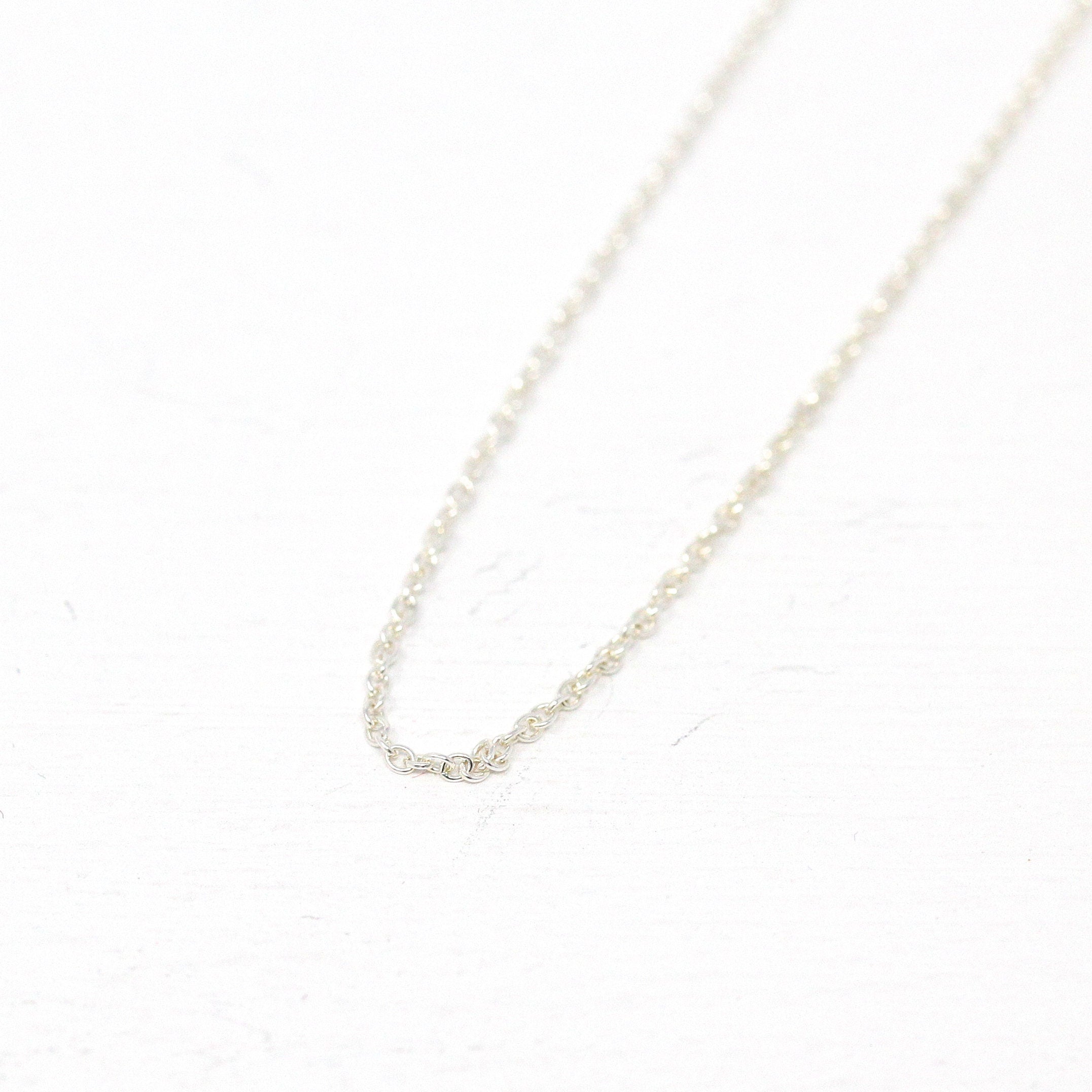 Sterling Silver Chain - 20 Inch Cable Link 1.1 mm Twenty Inch Polished 925 Silver - Dainty Brand New Necklace Spring Clasp Finished Supply