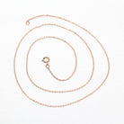 14k Rose Gold Filled Chain - 20 Inch 14/20 GF Necklace - 1.2 mm Flat Dainty Cable Chain Spring Ring Clasp - Pink GF 20" New Jewelry Supply