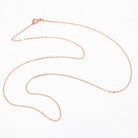 14k Rose Gold Filled Chain - 18 Inch 14/20 GF Necklace - 1.2 mm Flat Dainty Cable Chain Spring Ring Clasp - Pink GF 18" New Jewelry Supply