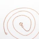 14k Rose Gold Filled Chain - 16 Inch 14/20 GF Necklace - 1.2 mm Flat Dainty Cable Chain Spring Ring Clasp - Pink GF 16" New Jewelry Supply