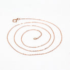 14k Rose Gold Filled Chain - 20 Inch 14/20 GF Necklace - 1.2 mm Flat Dainty Cable Chain Spring Ring Clasp - Pink GF 20" New Jewelry Supply