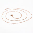 14k Rose Gold Filled Chain - 20 Inch 14/20 GF Necklace - 1.2 mm Flat Dainty Cable Chain Spring Ring Clasp - Pink GF 20" New Jewelry Supply