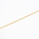 Gold Filled Chain - 14 Inch 14/20 GF Necklace - 1.5 mm Flat Cable Neck Chain with Spring Ring - Bright Finish New Wholesale Jewelry Supply