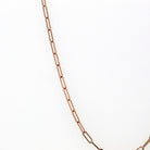 14k Rose Gold Paperclip Chain - Art Deco Style 18 Inch High Polished Dainty Link Fine Jewelry - 1.5 mm Lobster Claw Clasp Necklace Supply