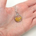 Yellow Sapphire Shaker Locket - Handcrafted Sterling Silver Lucite Genuine 2.5 CTW Gemstones Pendant - Fancy Baguette Cut Necklace Jewelry