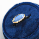 Sale - Genuine Moonstone Ring - 14k Yellow Gold Vintage 3.22 CT Oval Cabochon Cut Gem - Estate Circa 2000's Era Size 5 3/4 Statement Jewelry