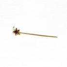 Sale - Antique Stick Pin - Edwardian 14k Yellow Gold Maple Leaf .04 CT Genuine Amethyst Gem - Circa 1910s Scarf Fashion Accessory Jewelry