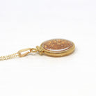 Citrine Shaker Locket - Handcrafted 14k Yellow Gold Filled Pendant Necklace - Round Genuine 2.5 CTW Gemstones November Birthstone Jewelry