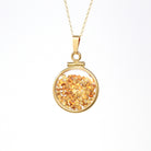 Citrine Shaker Locket - Handcrafted 14k Yellow Gold Filled Pendant Necklace - Round Genuine 2.5 CTW Gemstones November Birthstone Jewelry