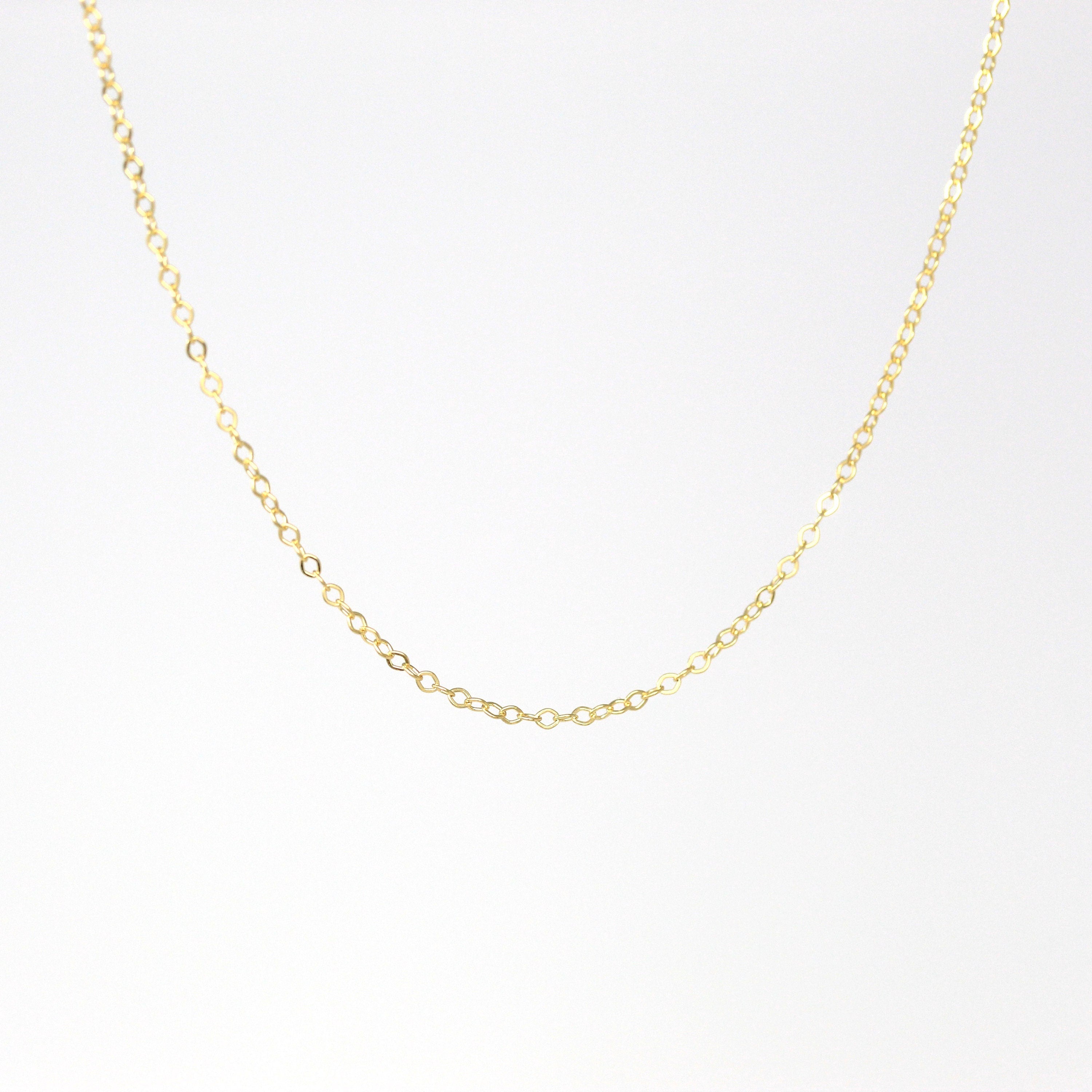 10k Yellow Gold Chain - Adjustable 18 to 17 to 16 Inch 1.3 mm Double Extendable Piatto Necklace - Polished Cable Link Fine Jewelry Supply