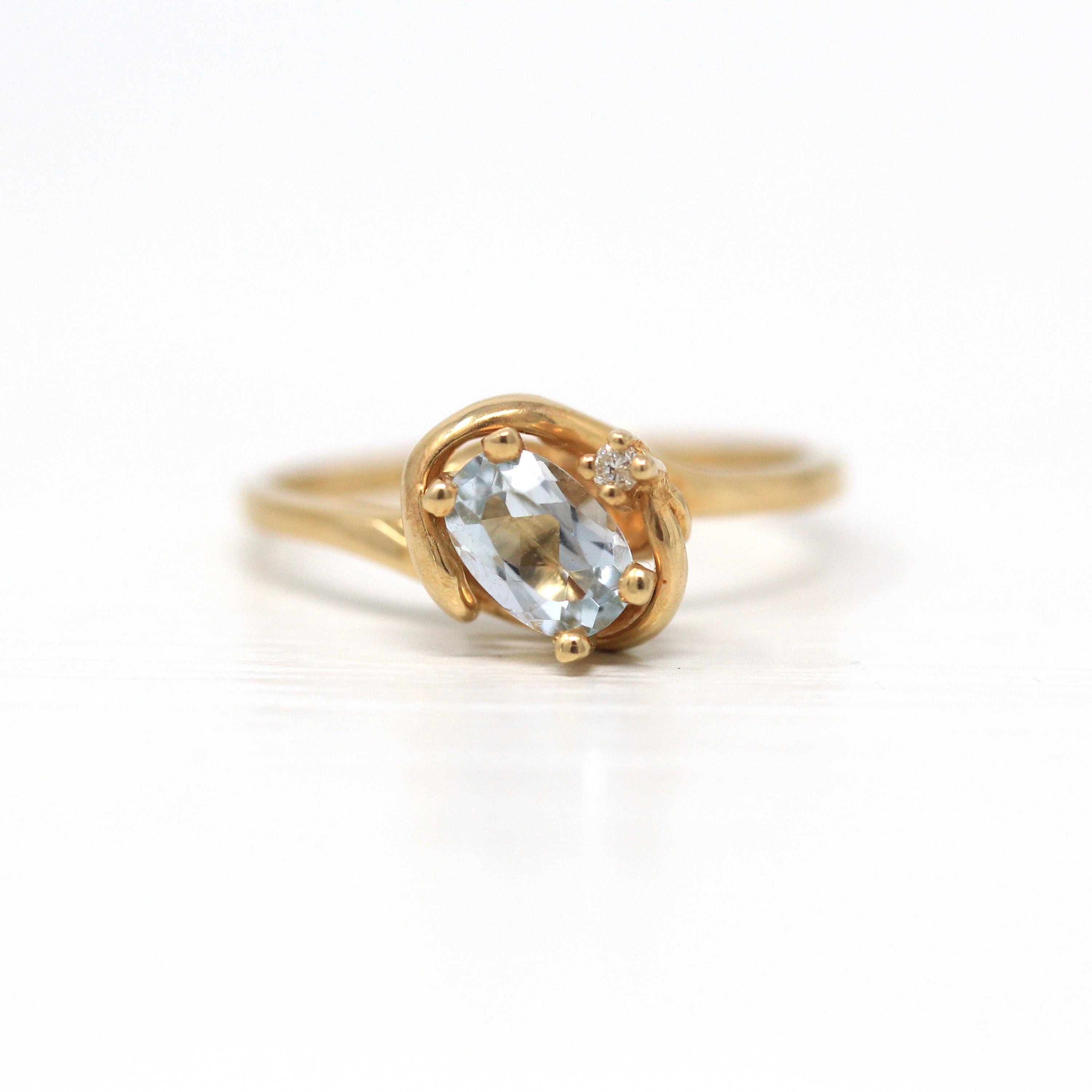 Antique aquamarine rings sale clearance