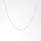 14k White Gold Chain - Adjustable 18 to 17 to 16 Inch 1.3 mm Double Extendable Piatto Necklace - Polished Cable Link Fine Jewelry Supply