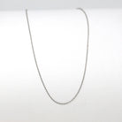 14k White Gold Chain - Adjustable 18 to 17 to 16 Inch 1.3 mm Double Extendable Piatto Necklace - Polished Cable Link Fine Jewelry Supply