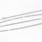 14k White Gold Chain - Adjustable 18 to 17 to 16 Inch 1.3 mm Double Extendable Piatto Necklace - Polished Cable Link Fine Jewelry Supply