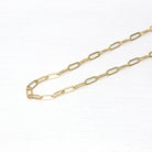 18 Inch Paperclip Chain - 14k Gold Filled Drawn Flat Bright Finish Necklace - 2.8 mm Spring Ring Clasp Layering Fashion Accessory Jewelry