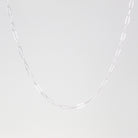 18 Inch Paperclip Chain - Sterling Silver Drawn Flat Cable Bright Finish Necklace - 2 mm Spring Ring Clasp Layer Fashion Accessory Jewelry