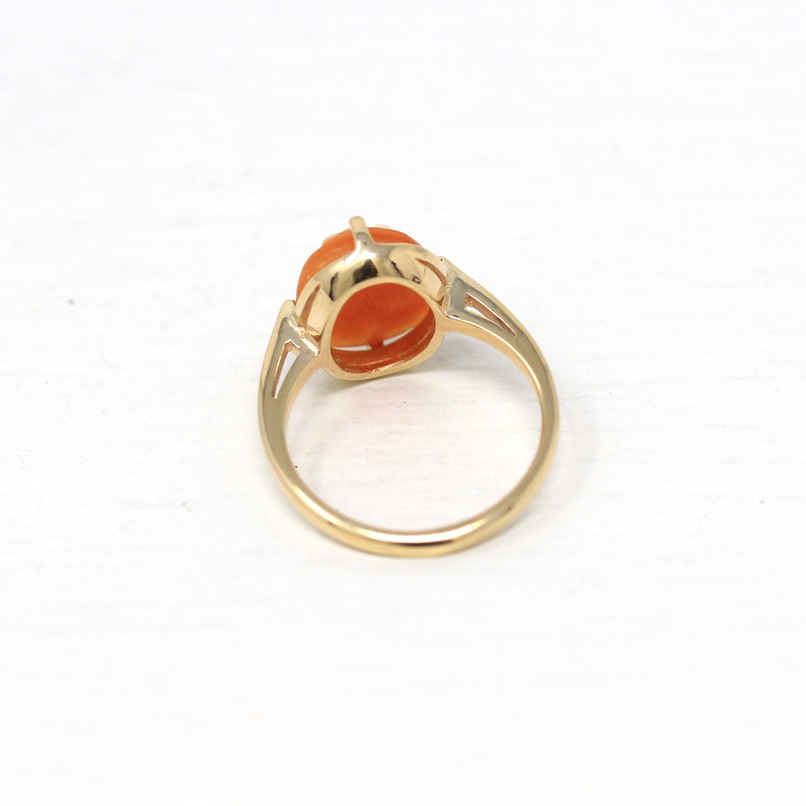 10K YELLOW GOLD WOMENS SIZE purchases 9 CAMEO RING 9.9 GRAMS