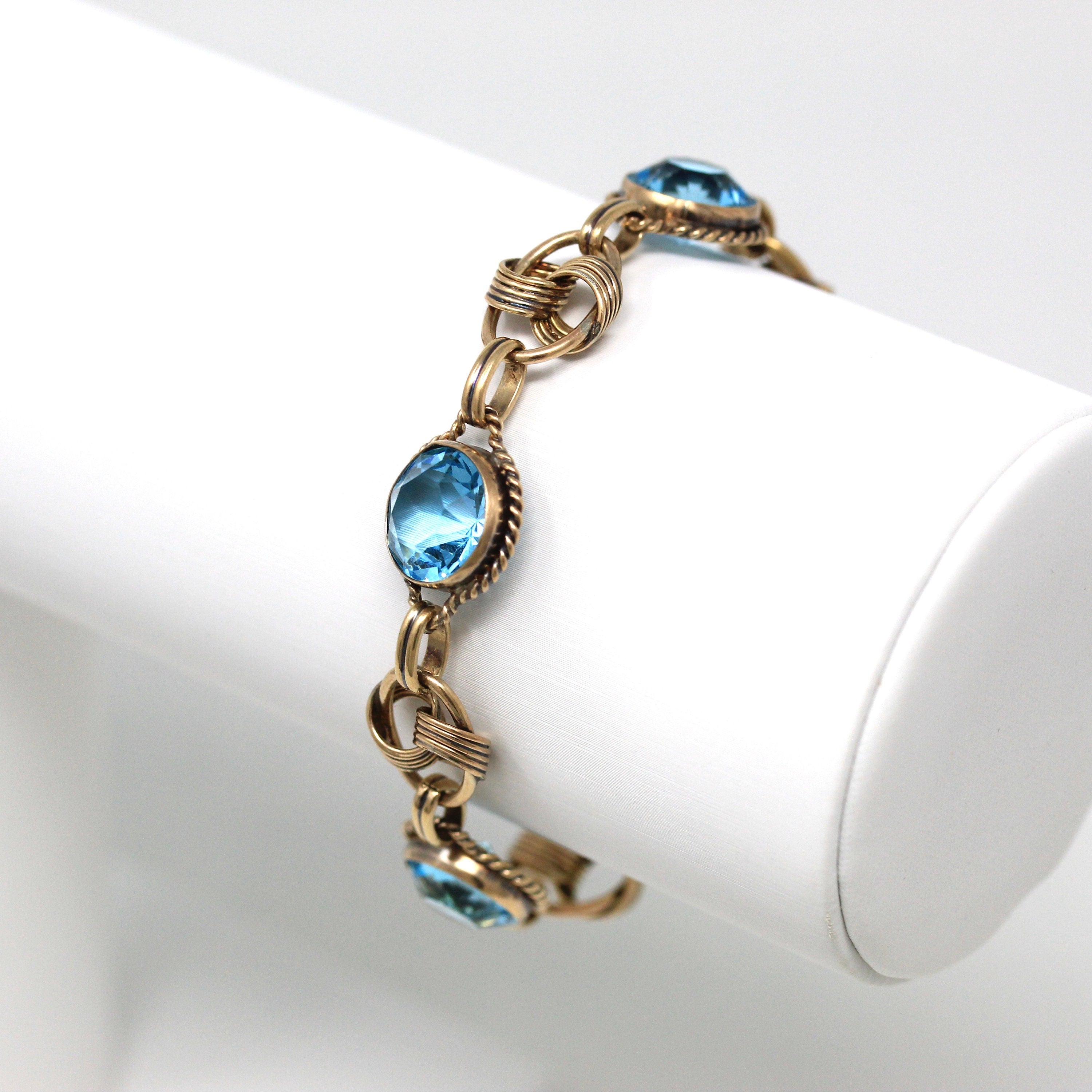 Aquamarine crystal bracelet – AAA+ quality – Round – 1pc – 10mm - Moksa