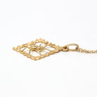 Spider Web Charm - Estate 18k Yellow Gold Figural Arachnid Necklace Pendant - Modern Circa 2000's Era Dainty Fine Charlotte's Web Jewelry