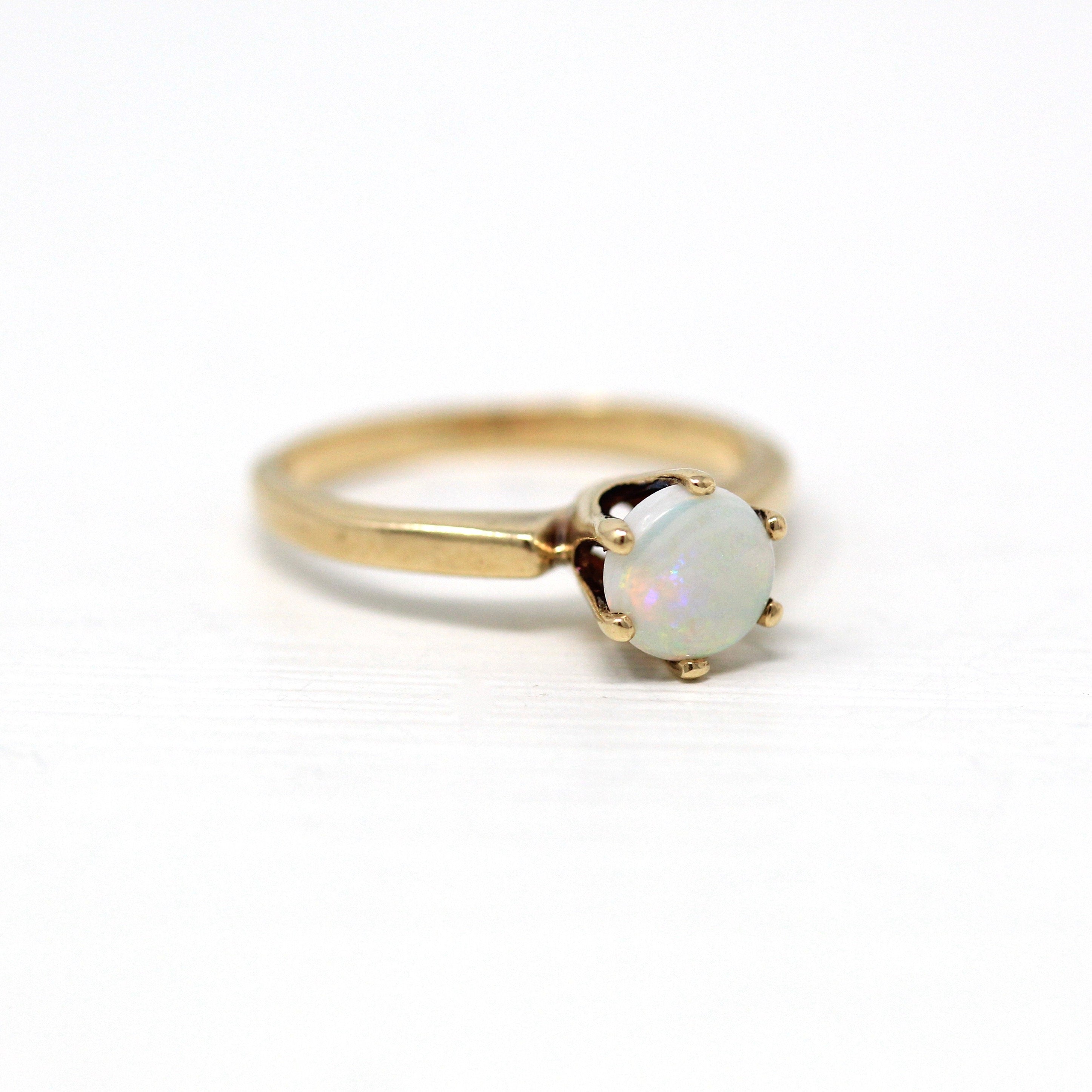 Vintage Childs 10k Yellow Gold Opal Ring offers Sz 2.5