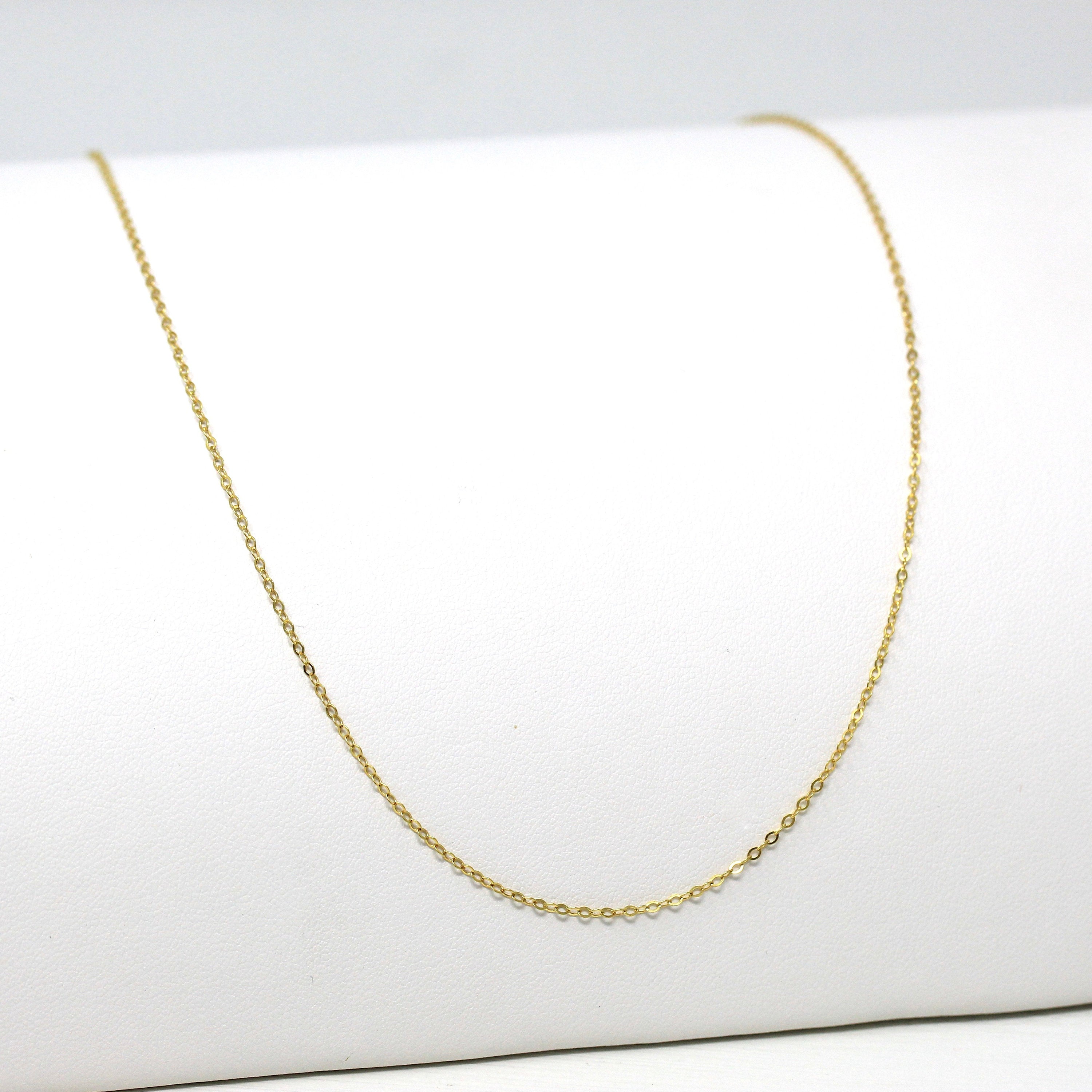 Gold Filled Chain - 24 Inch 14/20 GF Necklace - 1.3 mm Dainty Cable Neck Chain with Spring Ring - Bright Finish Wholesale New Jewelry Supply