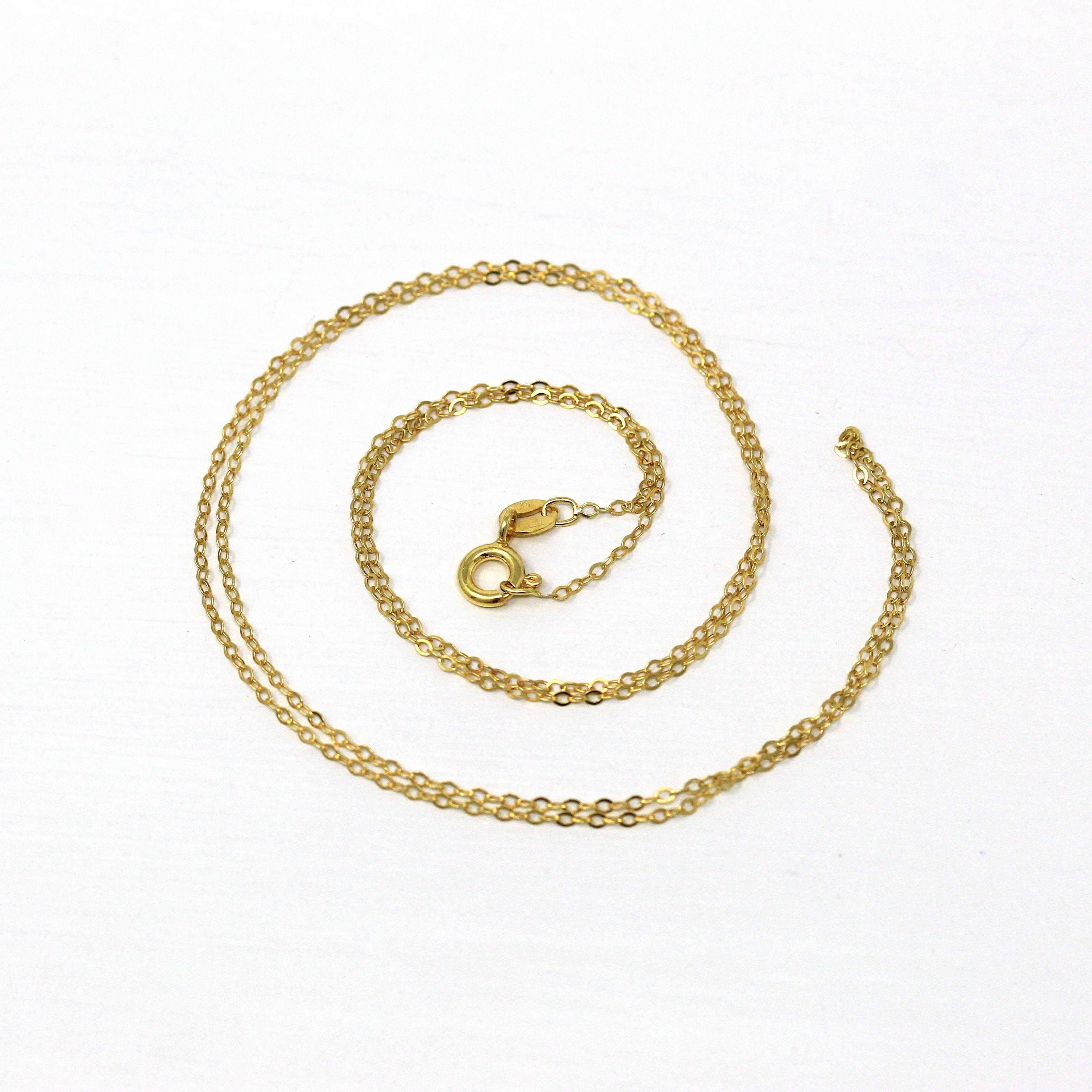 Gold Filled Chain - 24 Inch 14/20 GF Necklace - 1.3 mm Dainty Cable Neck Chain with Spring Ring - Bright Finish Wholesale New Jewelry Supply