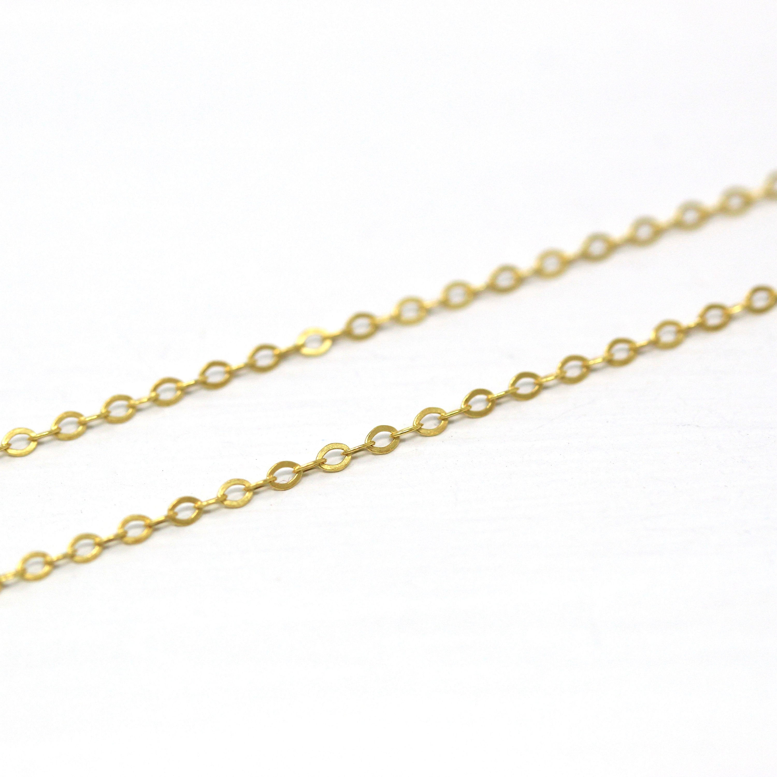 Gold Filled Chain - 24 Inch 14/20 GF Necklace - 1.3 mm Dainty Cable Neck Chain with Spring Ring - Bright Finish Wholesale New Jewelry Supply