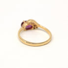 Ruby & Diamond Ring - Estate 14k Yellow Gold Oval Faceted 1.32 CT Gemstone - Vintage Circa 1990s Era Size 6 1/2 July Birthstone Fine Jewelry