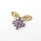 Genuine Tanzanite Charm - Estate 14k Yellow Gold Oval Faceted 2.10 CTW Gemstones Pendant - Modern Circa 1990s Era Statement Fine 90s Jewelry