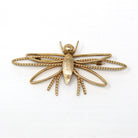 Vintage Bug Brooch - Retro 12k Gold Filled Flying Winged Insect Figural Pin - Circa 1960s Era Statement Fashion Accessory Wells 60s Jewelry