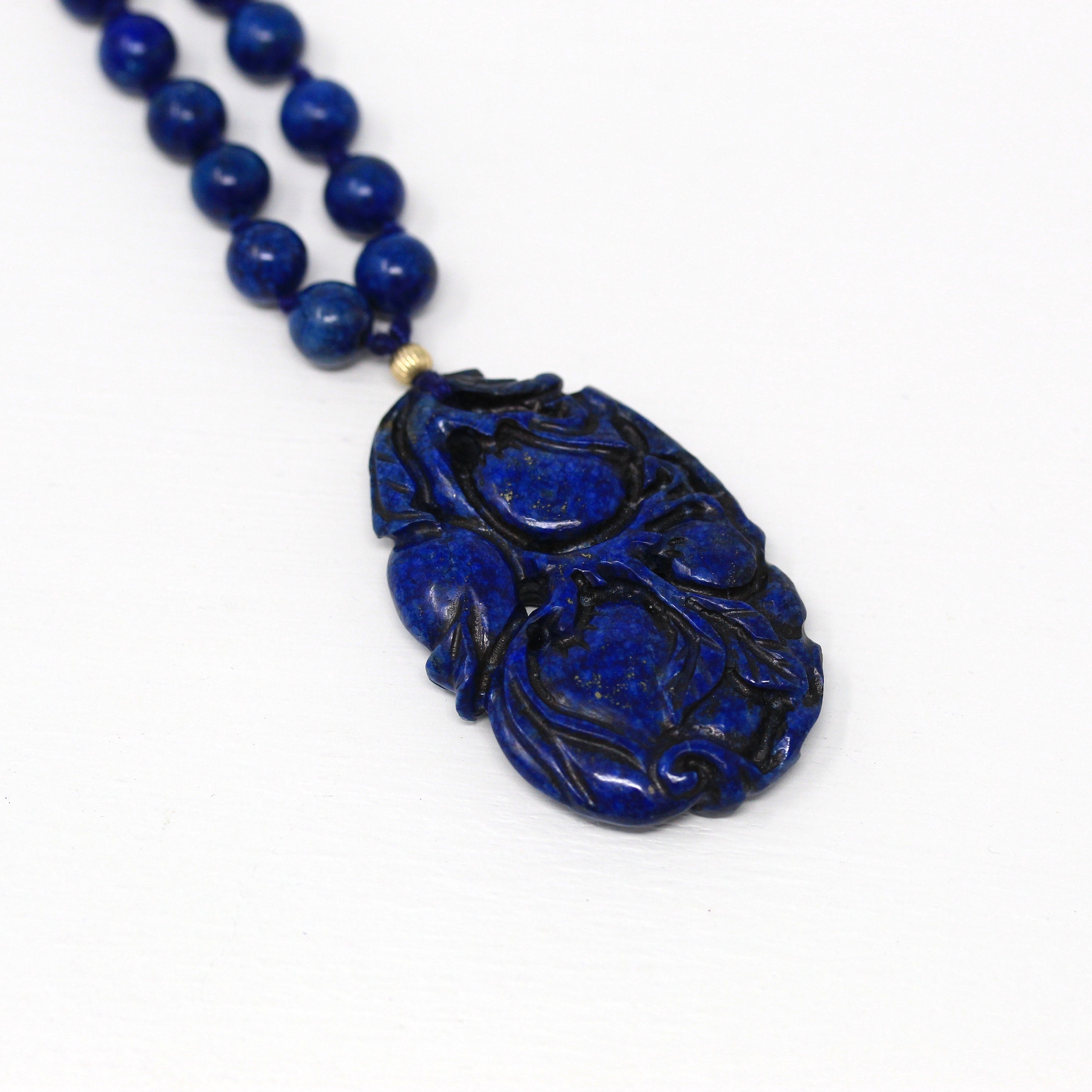 Vintage buy beaded Lapis Necklace