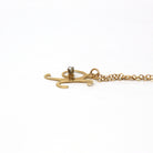 Letter "X" Charm - Estate 14k Yellow Gold Diamond Initial Pendant Necklace - Vintage Circa 1990s Era Personalized New Old Stock Fine Jewelry