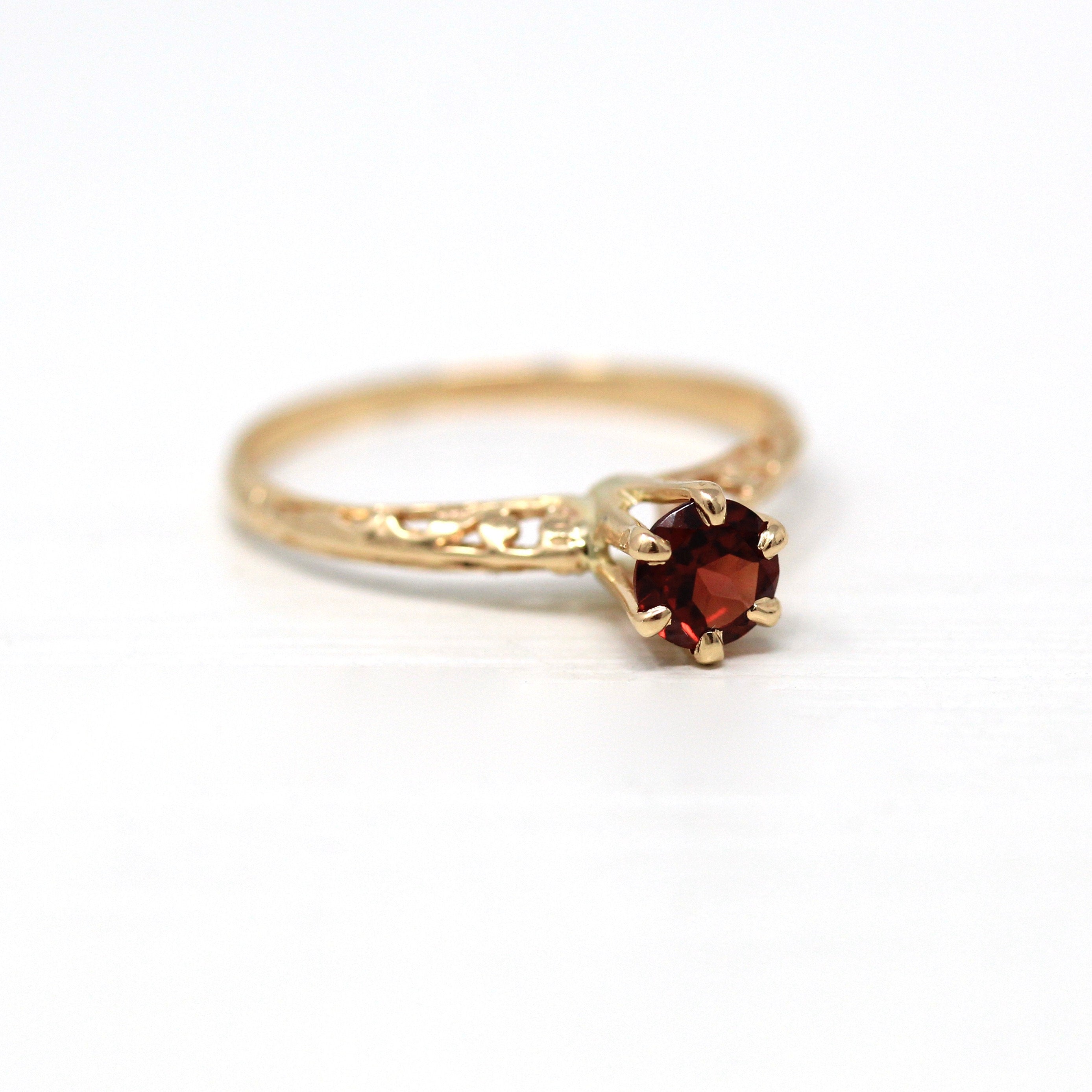 Genuine garnet ring store