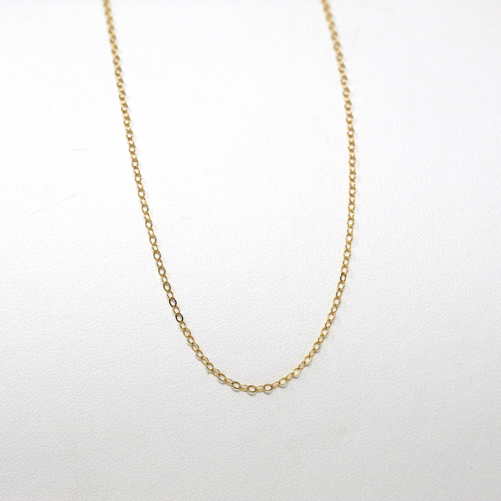Gold Filled Chain - 16 Inch 14/20 GF Necklace - 1.2 mm Curb Neck Chain with Spring Ring - Bright Finish Brand New Wholesale Jewelry Supply