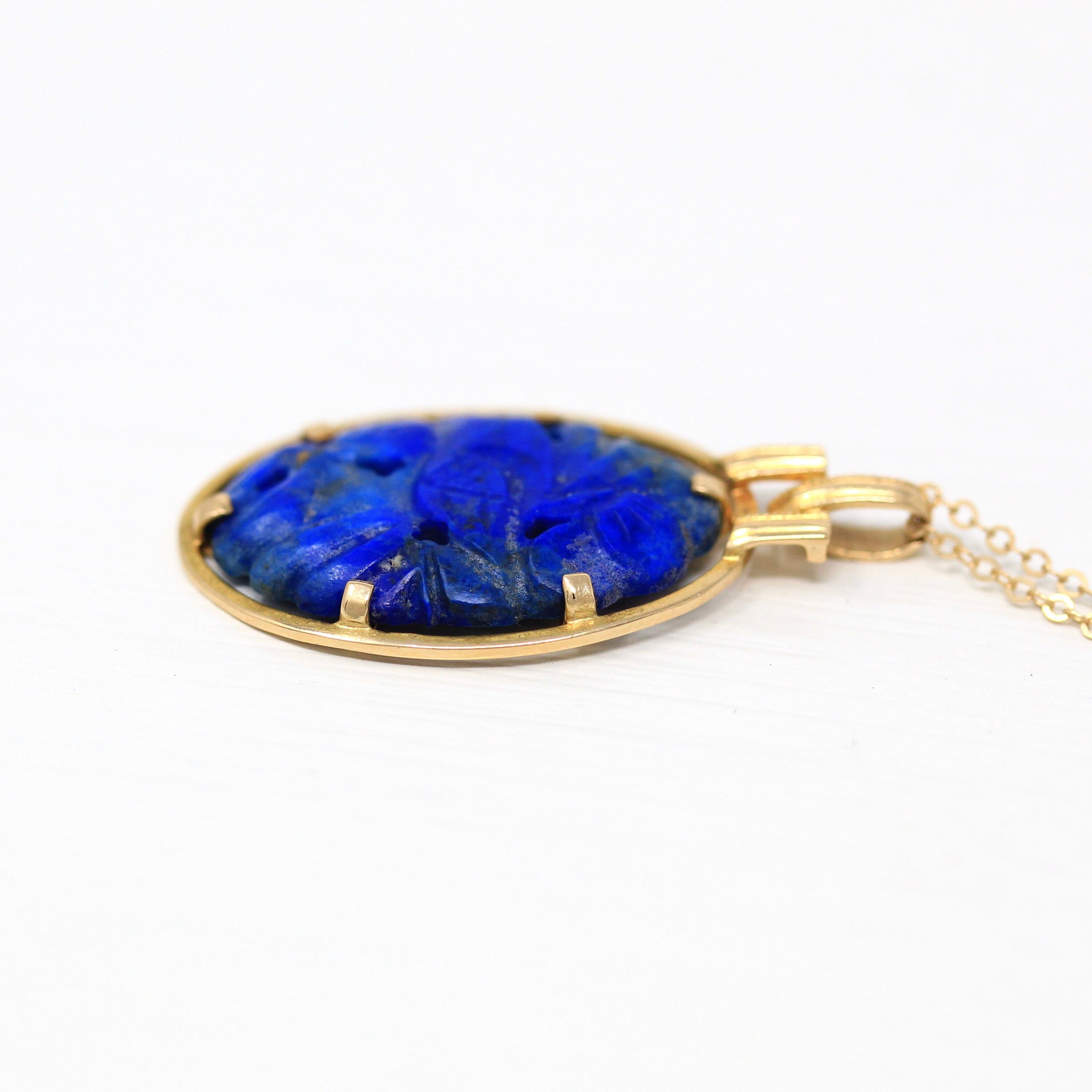 Sale - Antique Stick Pin - Edwardian Gold Filled Blue Genuine Lapis Lazuli 3.38 CT Gem - shops Circa 1900s Era Fashion Accessory Neckwear Jewelry