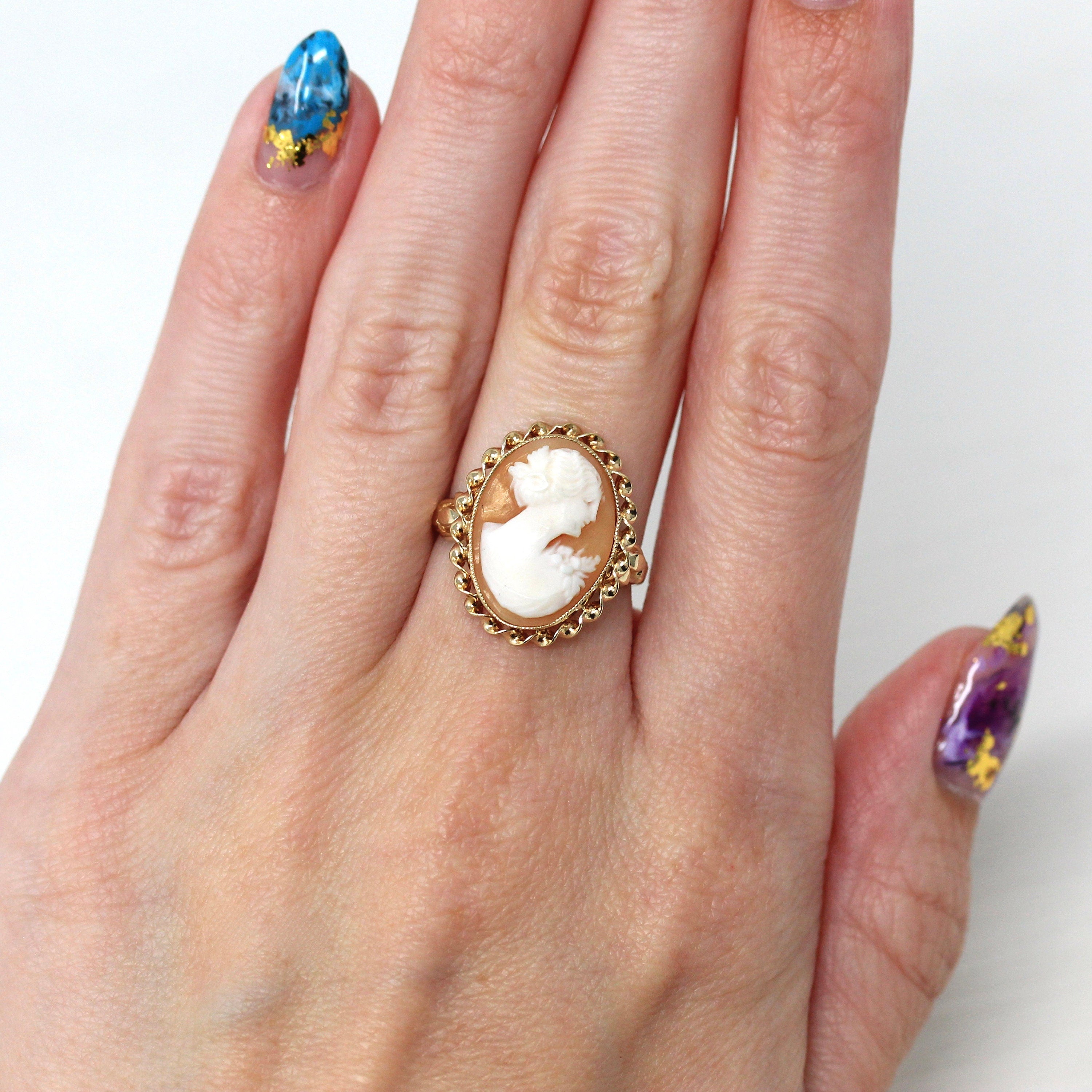 Online Vintage 10k cameo ring