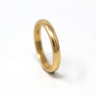 Antique Ring Band - Edwardian 18k Yellow Gold Unadorned Free Of Design - Dated 1910 Era Size 6 Stacking Unisex Wedding Band Fine Jewelry