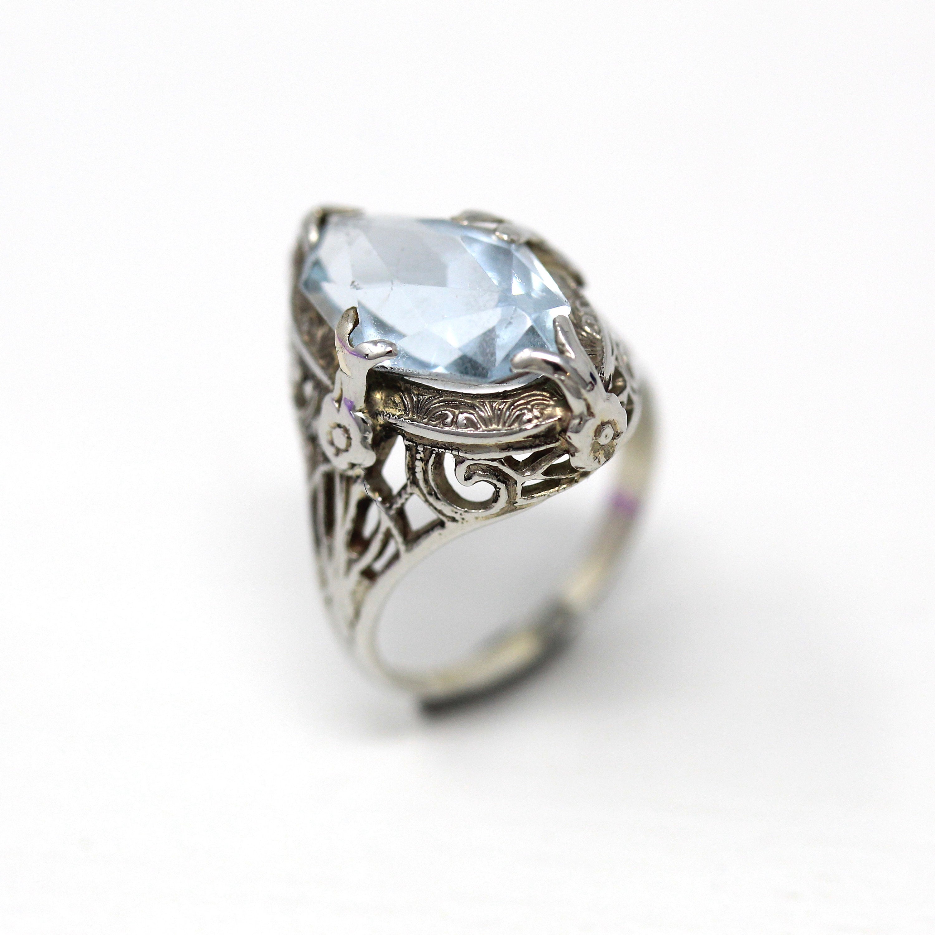 Hot Sterling Vintage Gemstone FFA Ring