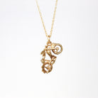 Vintage Motorcycle Charm - Retro 14k Yellow Gold Figural Pendant Necklace - 1960s Era Vehicle Transportation Bike 60s Fine Jewelry