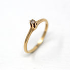 Antique Diamond Ring - Edwardian 14k Yellow Gold .07 CT Old European Cut - Vintage 1910s Size 6 OB Ostby Barton Engagement Fine Jewelry