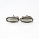 Sterling Silver Cufflinks - Vintage Classic Oval Masculine Toggle Link Retro Fashion Accessory - Circa 1970 Era ORB Otto Robert Bade Jewelry