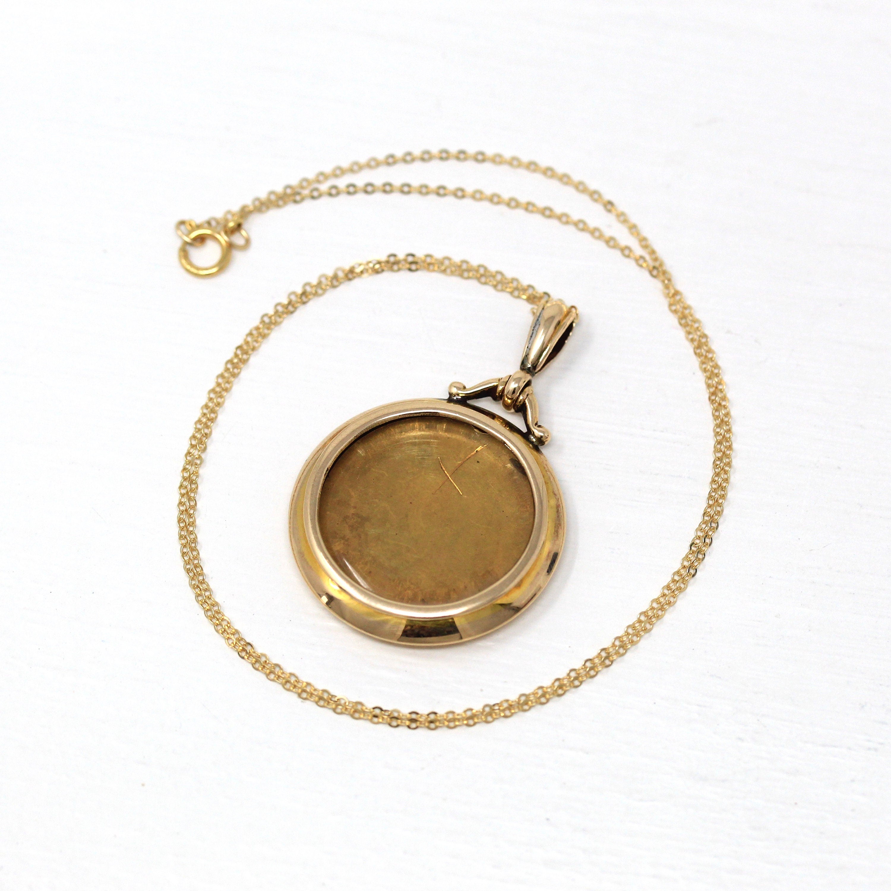 Antique factory 9k Gold Pendant Necklace