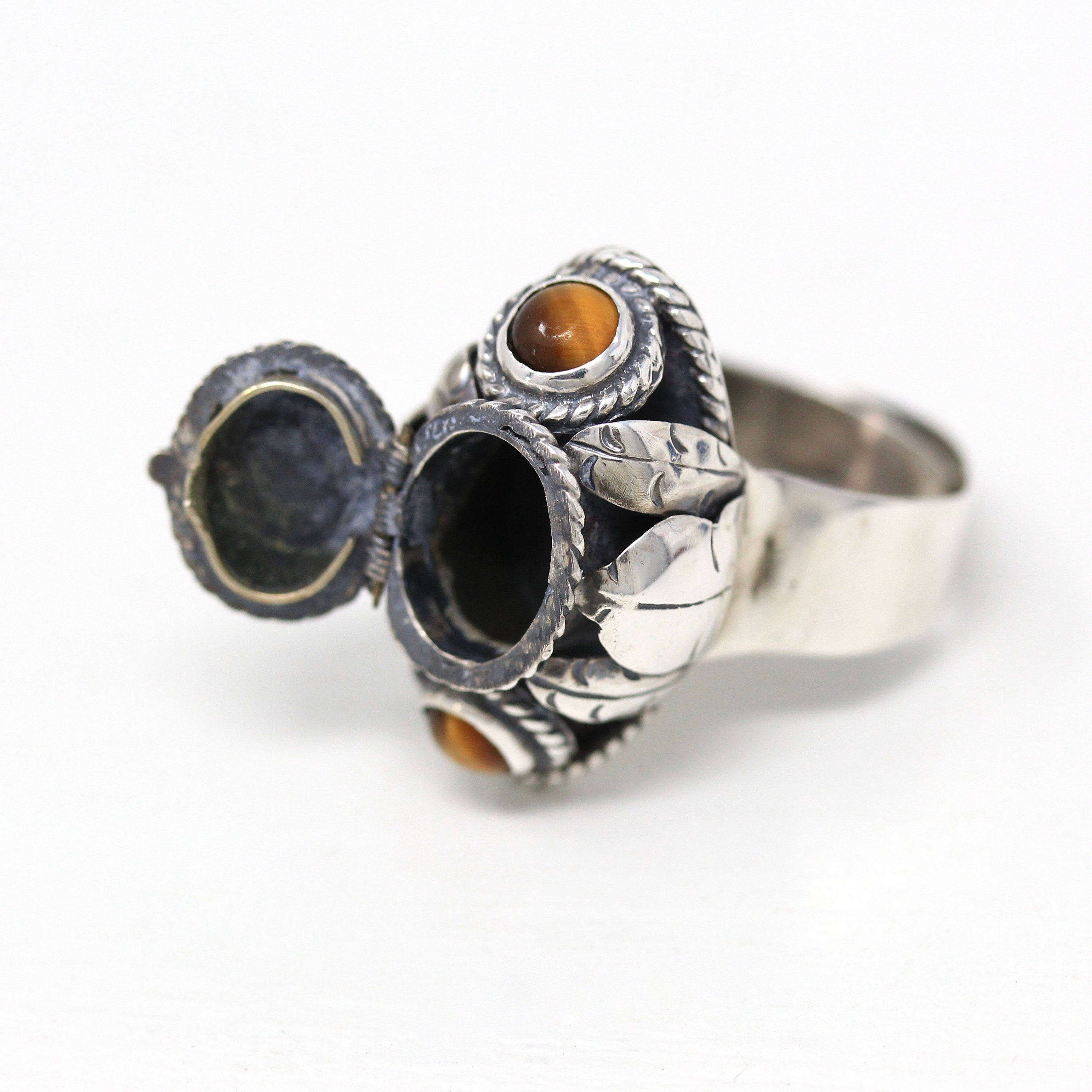 Vintage buy Sterling and Tigers Eye Statement Ring