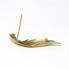 Tiffany & Co. Brooch - Estate 14k Yellow Gold Angel Wing Feather Pin - Circa 1980s Era Tiffany's Statement Fashion Accessory Fine Jewelry