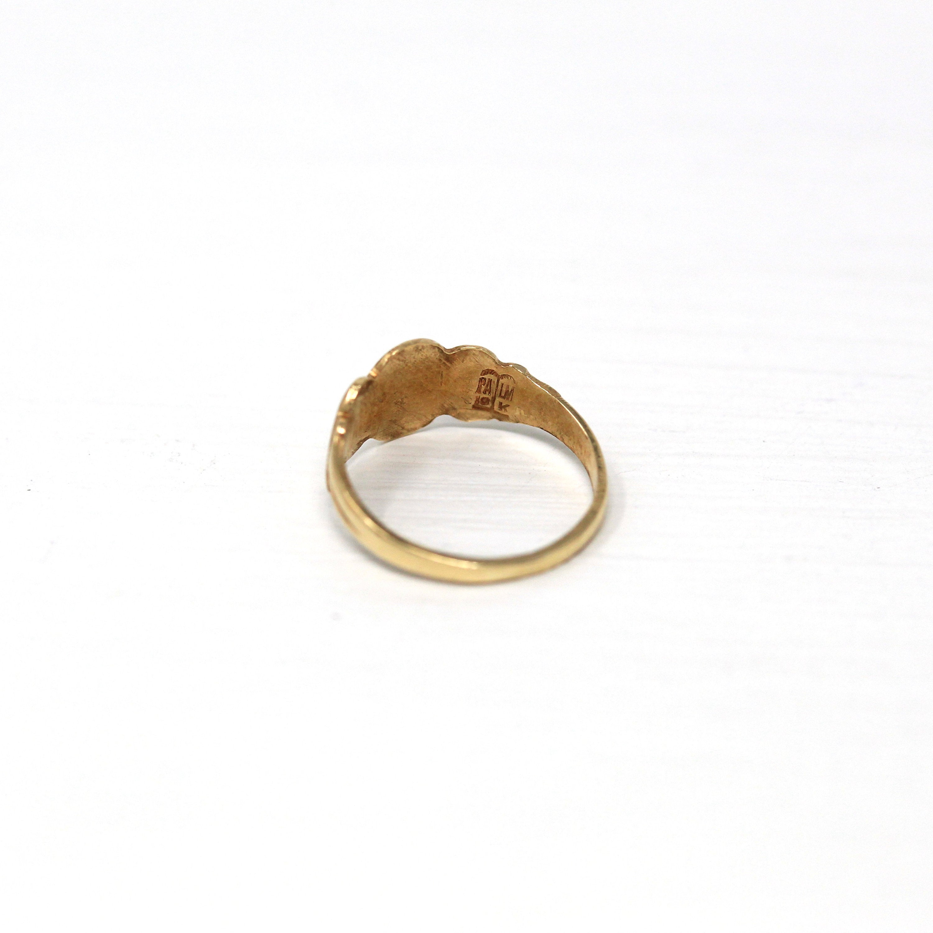 10k Yellow Gold Vintage Childs Signet shops Ring