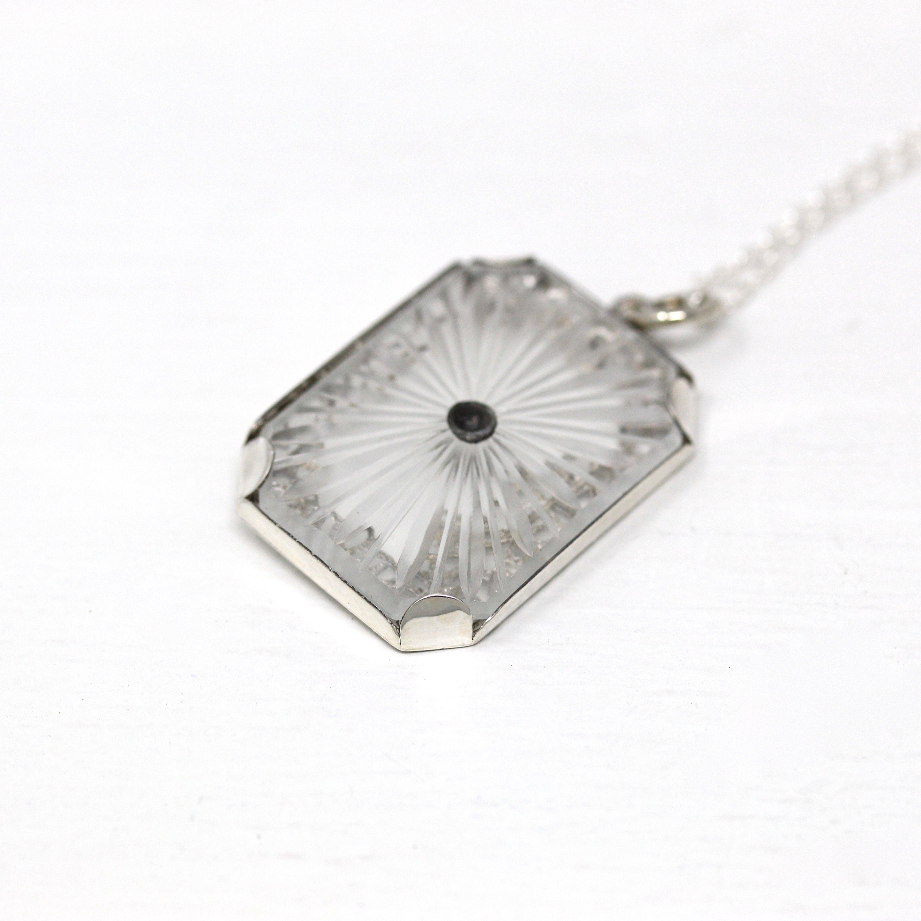 Sterling store Camphor Glass Pendant