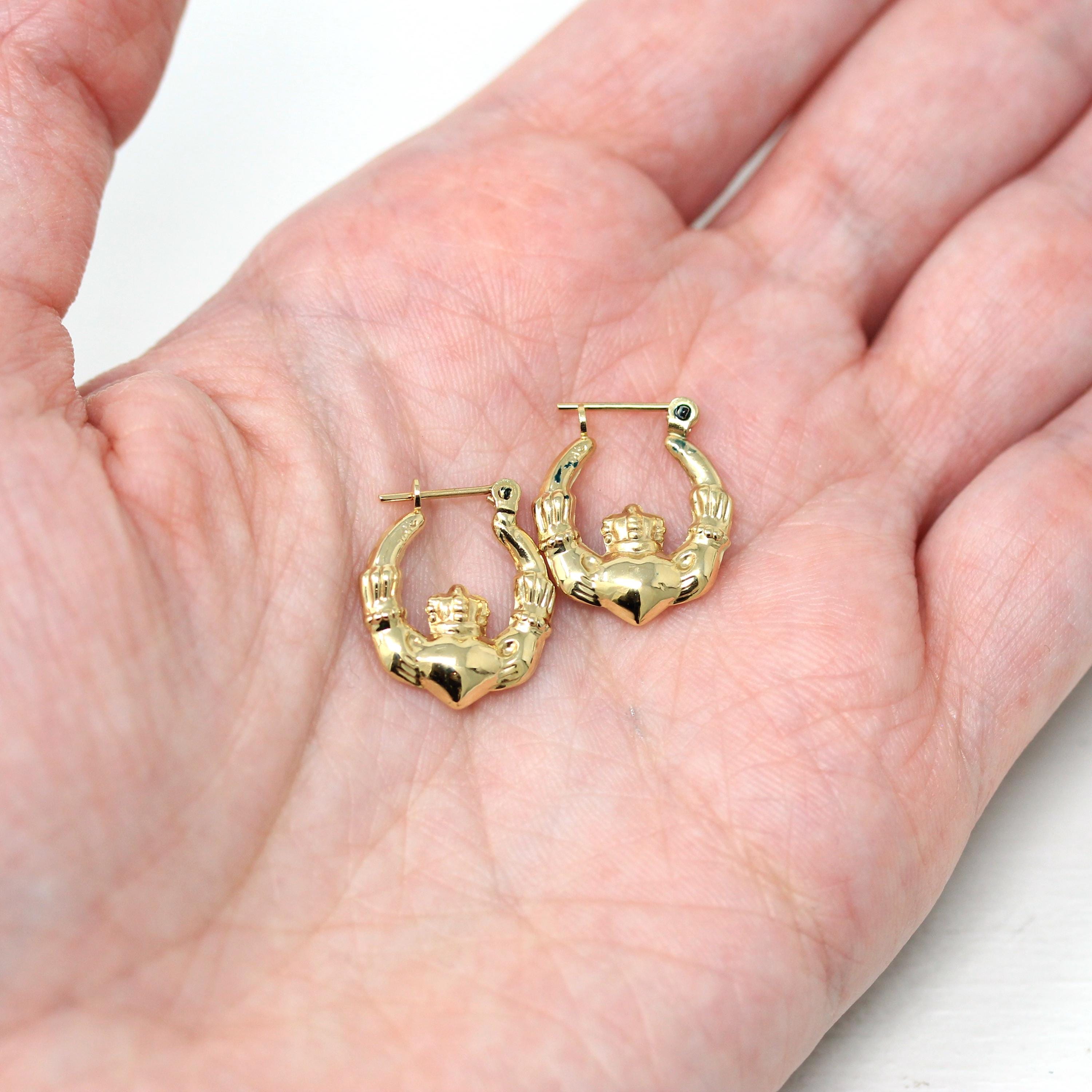 Claddagh shops hoop earrings